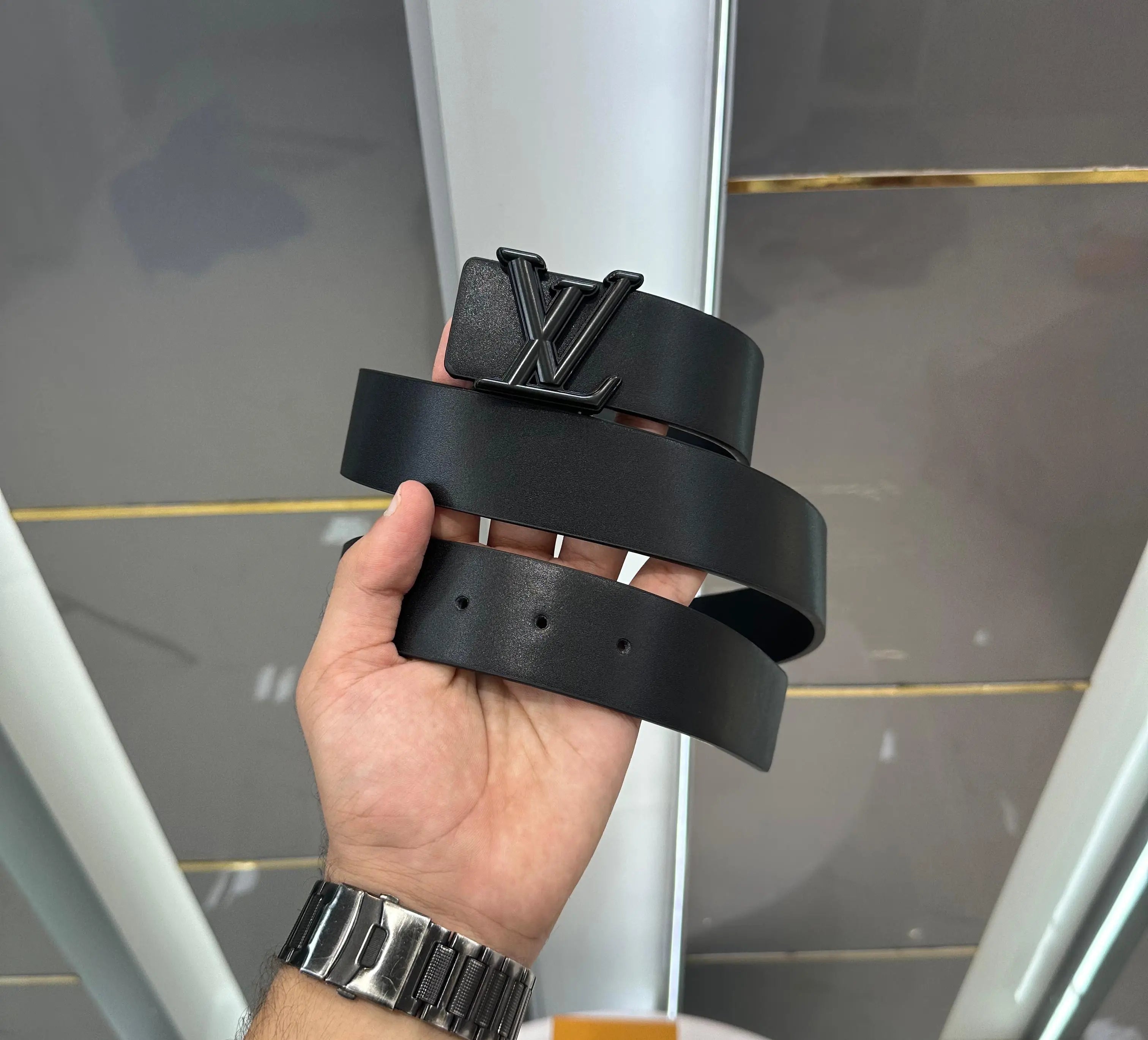 Louis Vuitto n Premium Imported Belt Black lv922