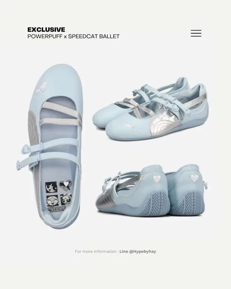 Puma Speedcat Ballet The Powerpuff Girls SILVER SKY BLUE WASH