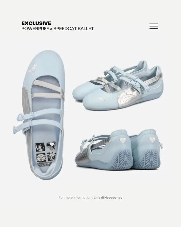 Puma Speedcat Ballet The Powerpuff Girls SILVER SKY BLUE WASH