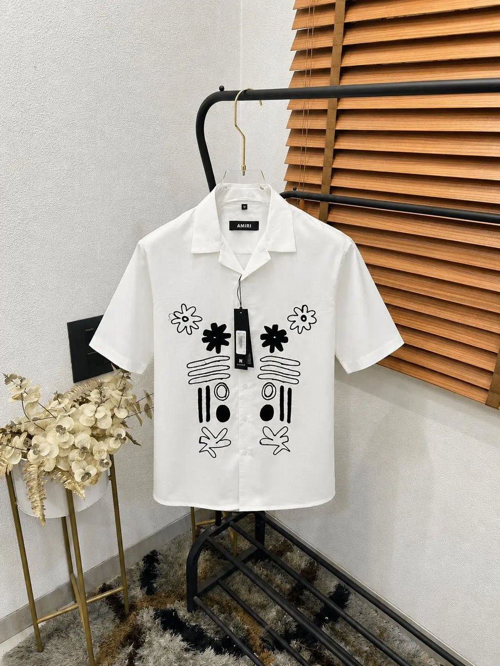 Amir_i Thread Embroidered Exclusive Linen Half Shirt (DN 632)