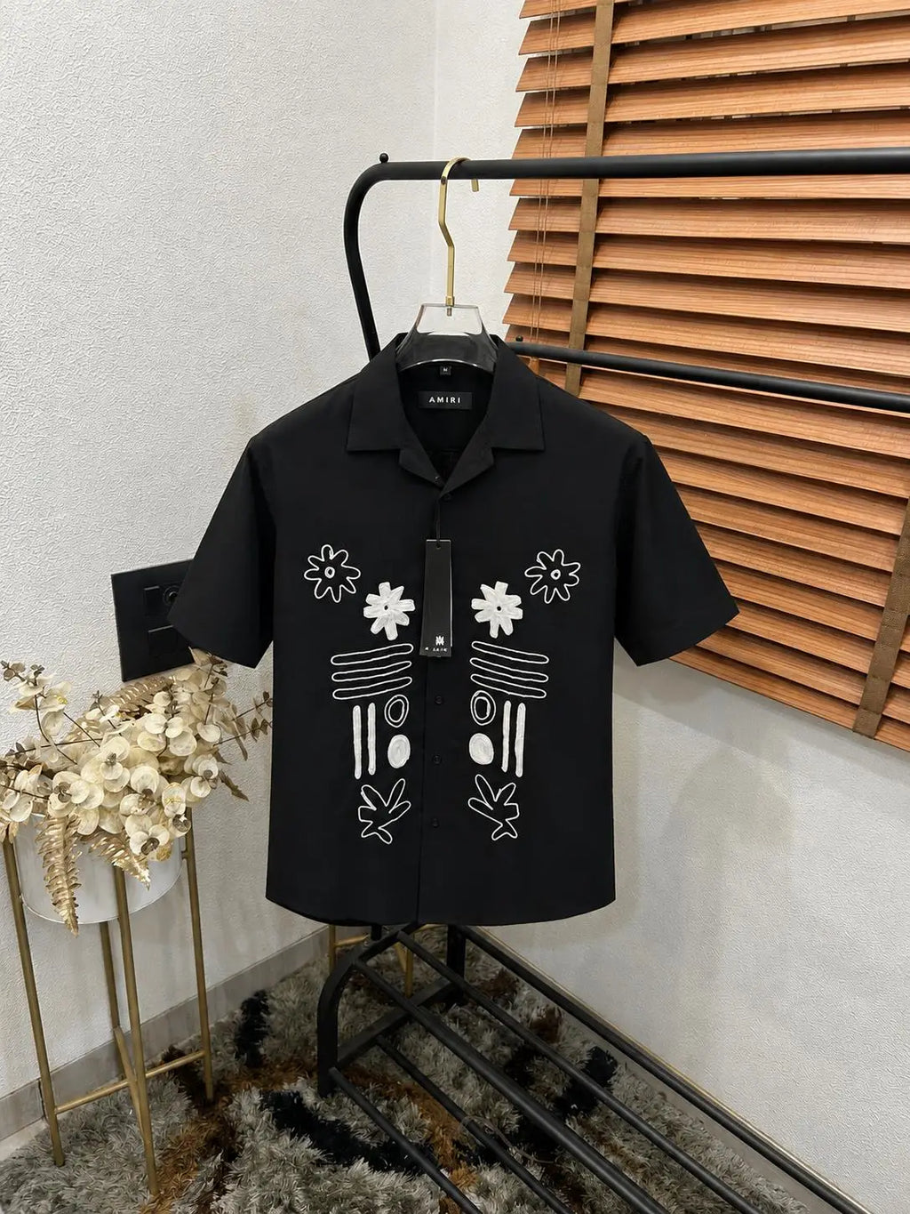 Amir_i Thread Embroidered Exclusive Linen Half Shirt (DN 632)