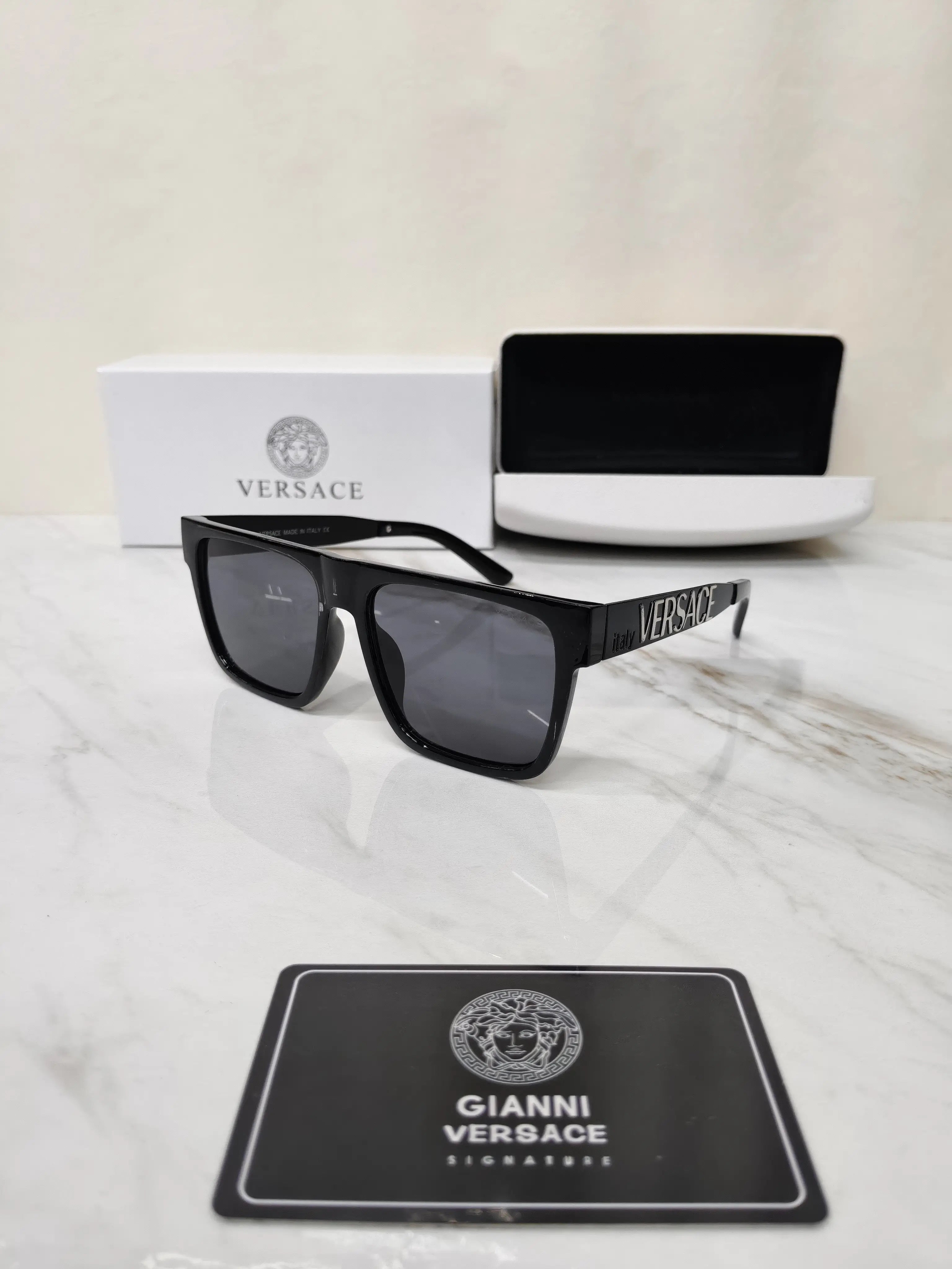 VERSACE 1101 METAL LOGO BLACK