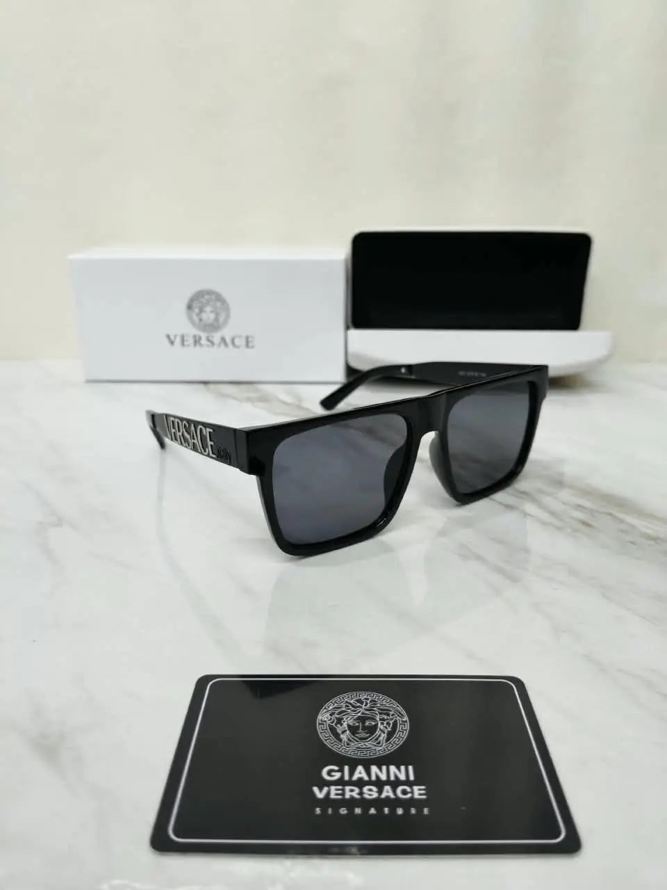 VERSACE 1101 METAL LOGO BLACK