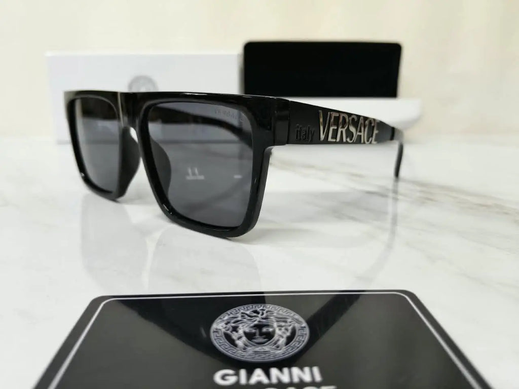 VERSACE 1101 METAL LOGO BLACK