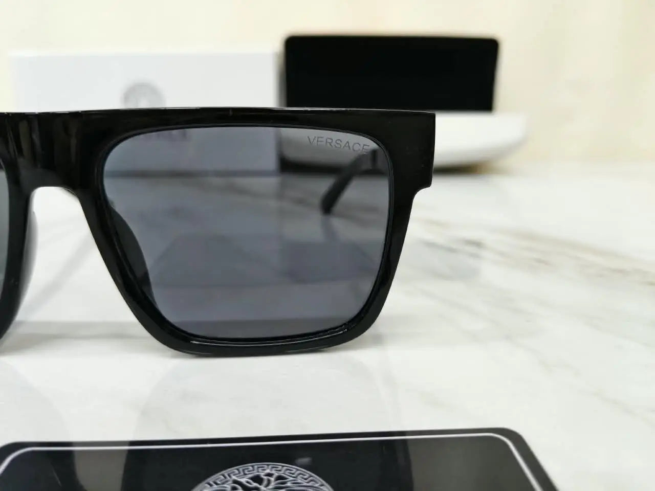 VERSACE 1101 METAL LOGO BLACK