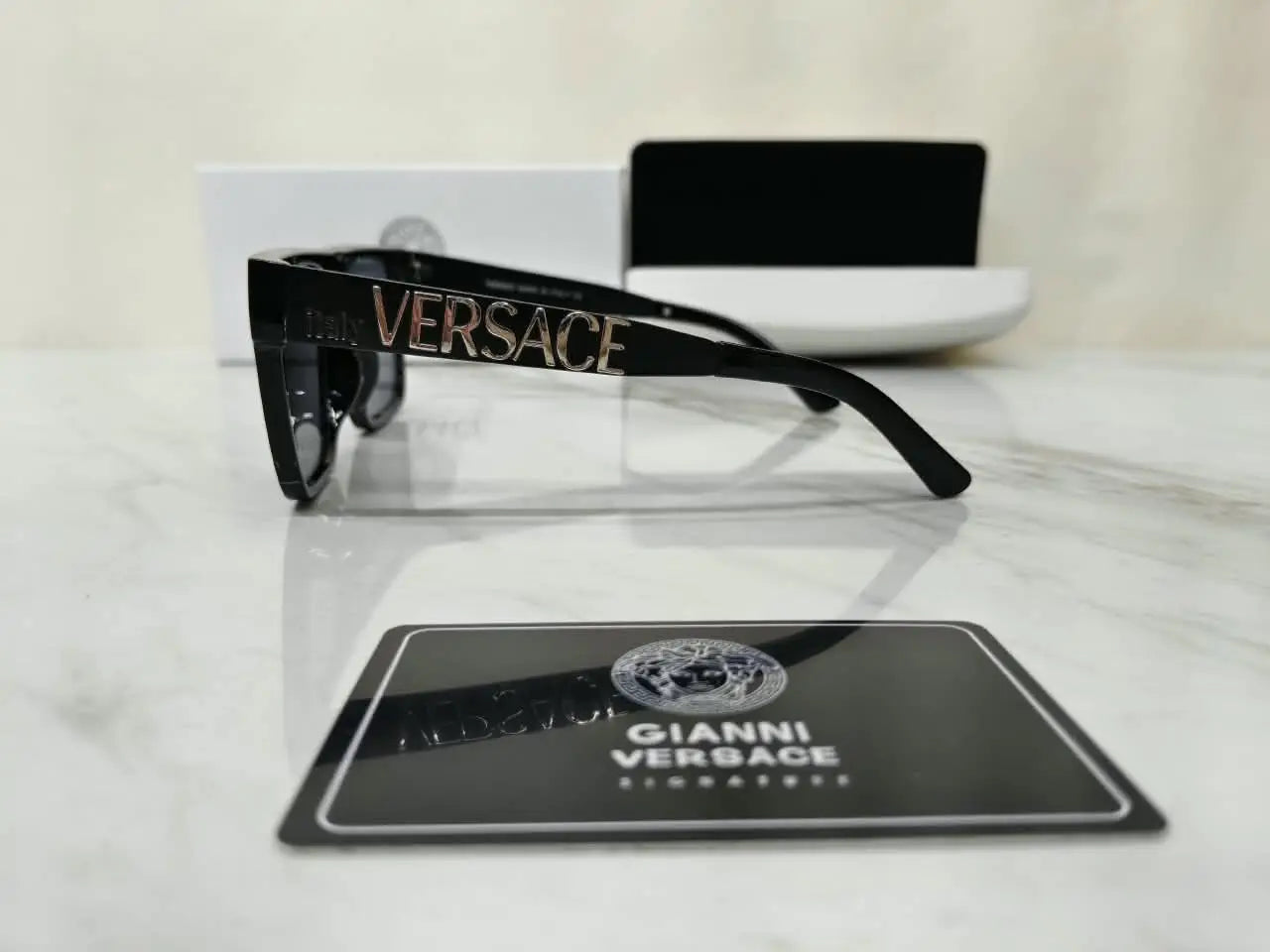 VERSACE 1101 METAL LOGO BLACK