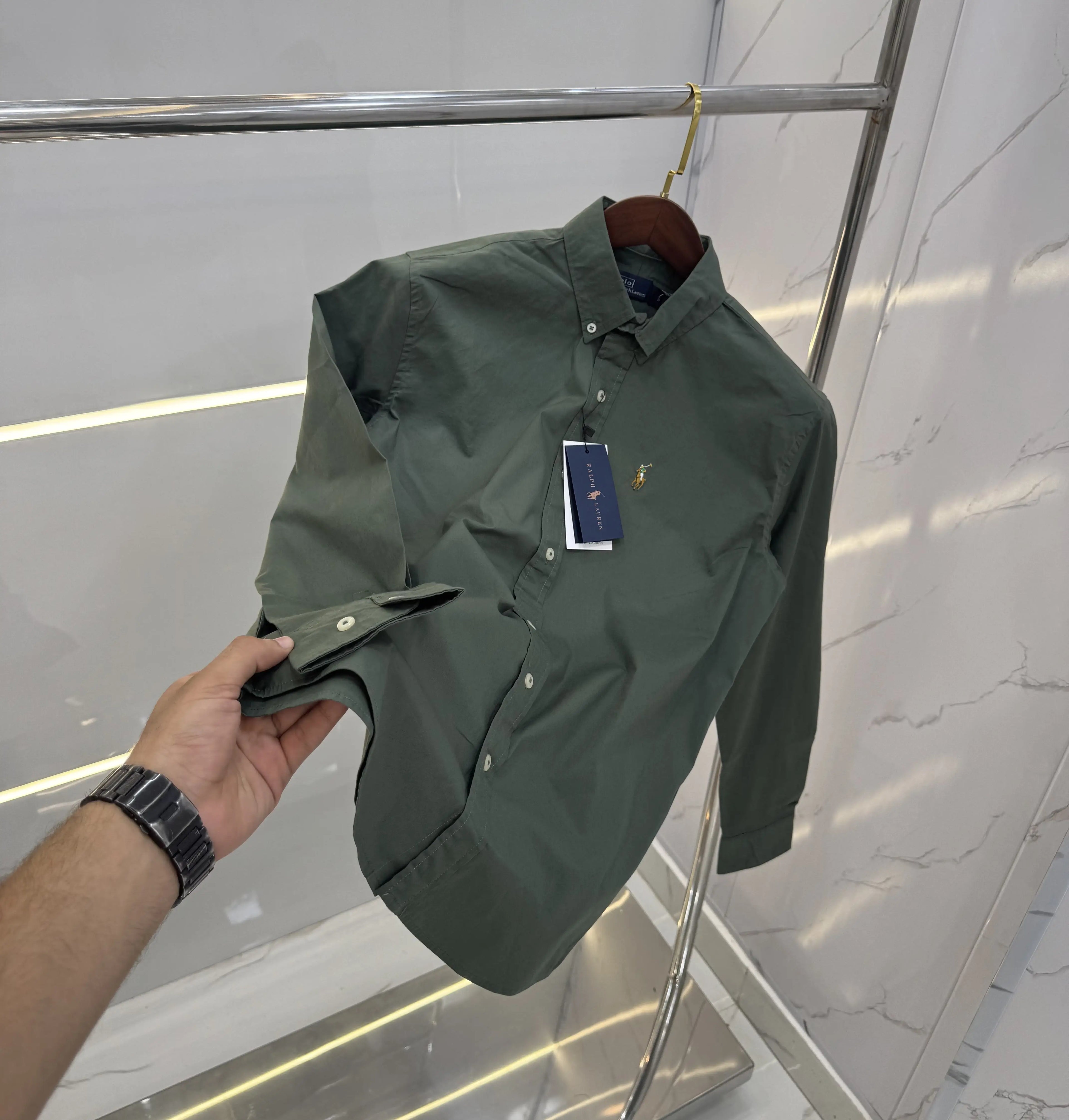 Ralph Lauren Olive Green Premium cotton Shirt