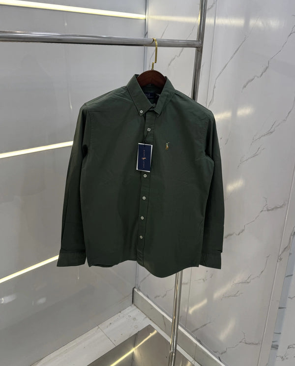 Ralph Lauren Olive Green Premium cotton Shirt