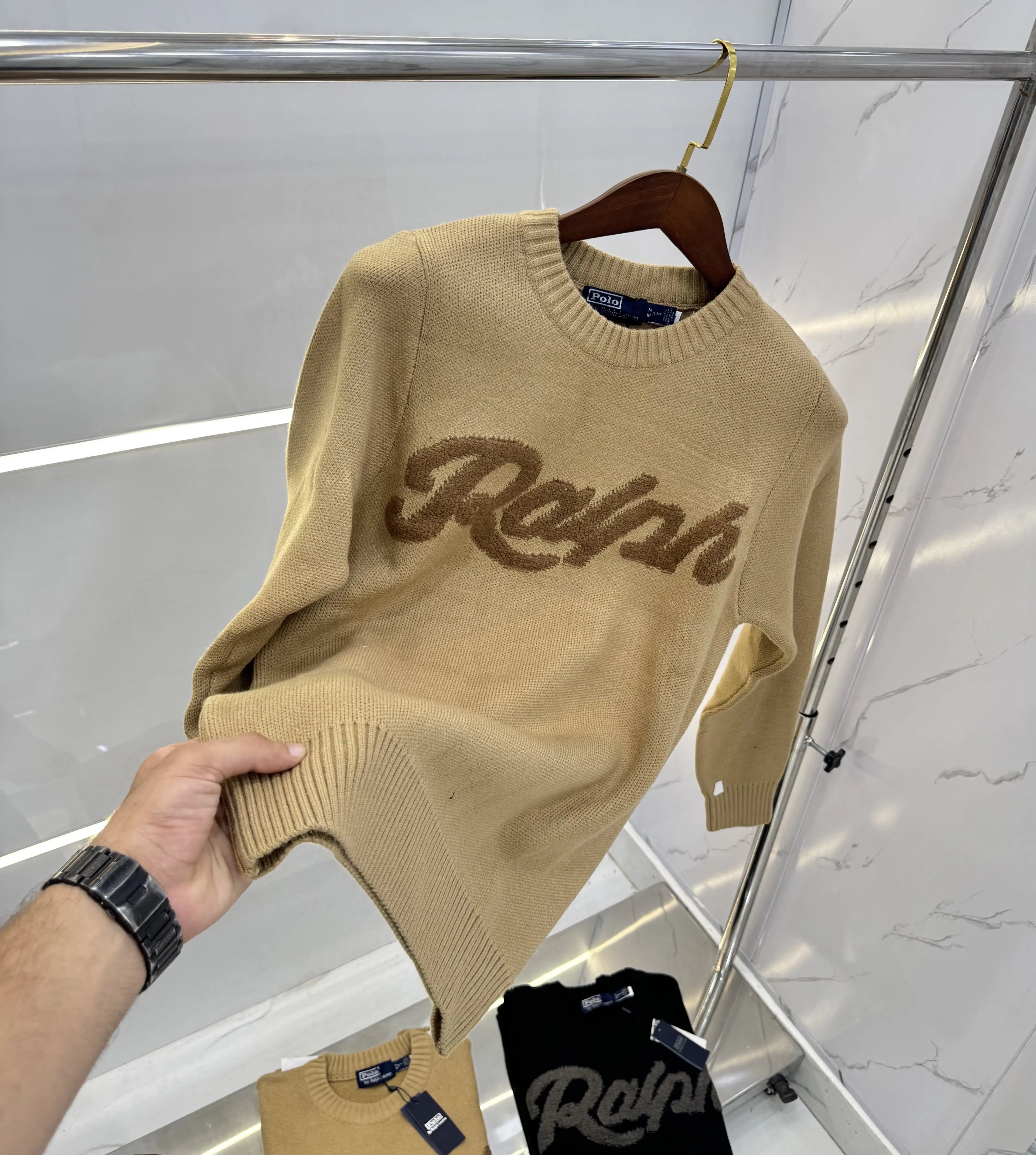 Ralph  Lauren Beige Knitted Imported Pull Over