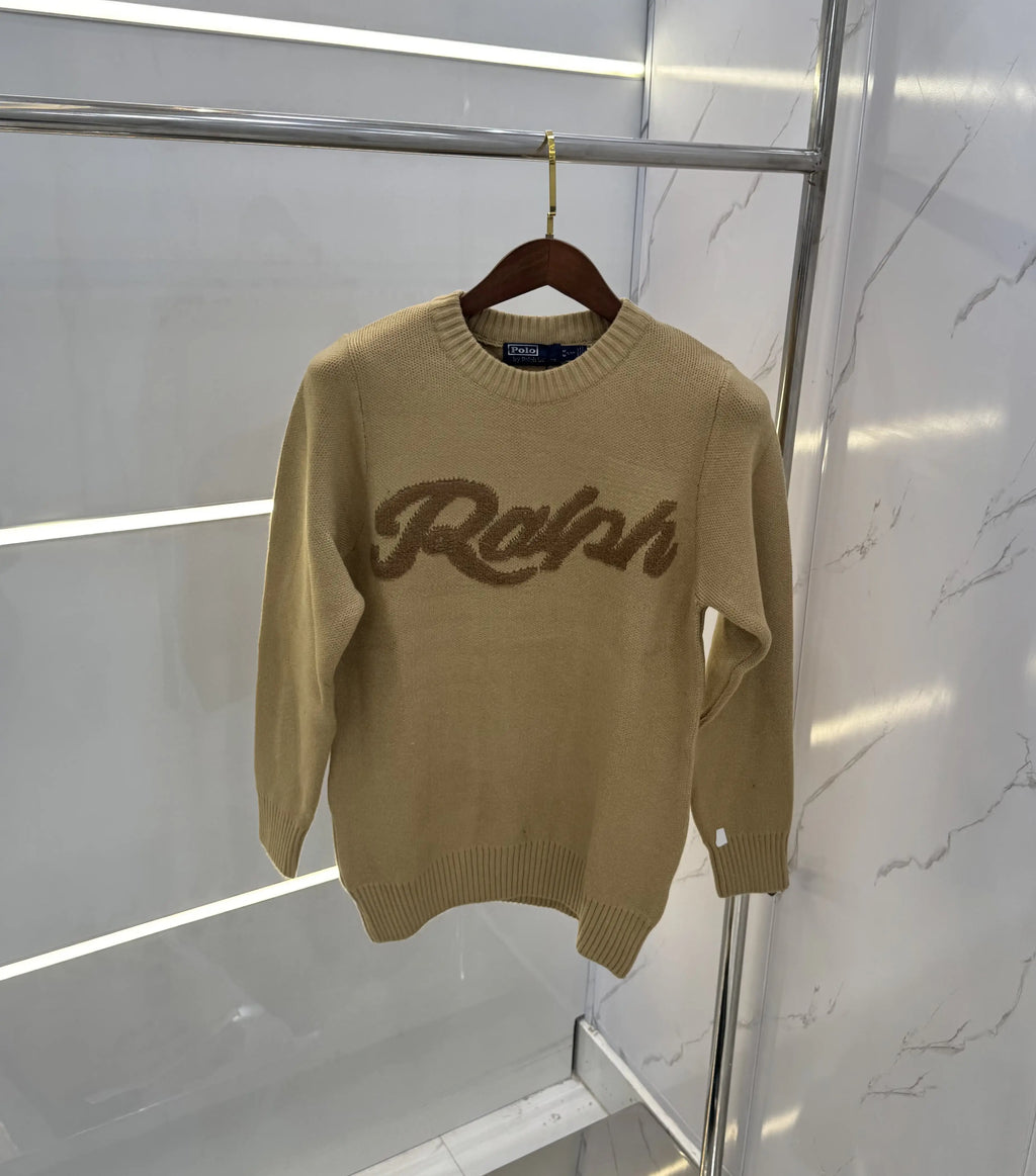 Ralph  Lauren Beige Knitted Imported Pull Over