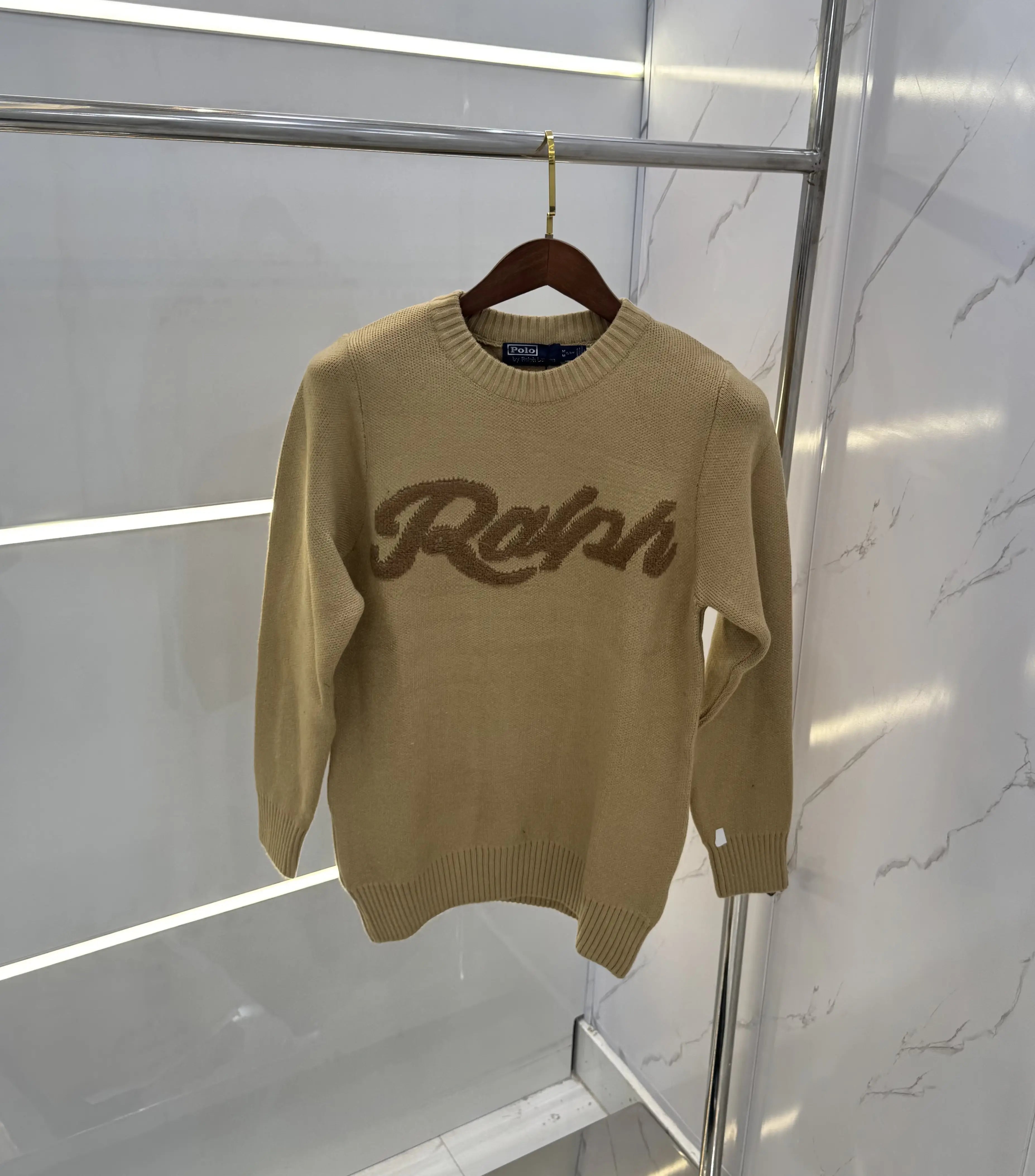 Ralph  Lauren Beige Knitted Imported Pull Over