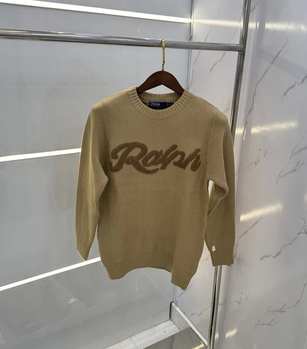 Ralph  Lauren Beige Knitted Imported Pull Over