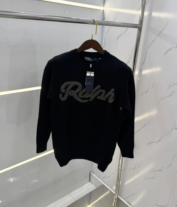 Ralph  Lauren Black Knitted Imported Pull Over