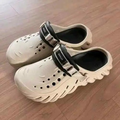 Crocss Echo Clogs (BoneBlack) 1